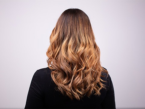 Golden blonde with ribbon balayage Hair Color Idea