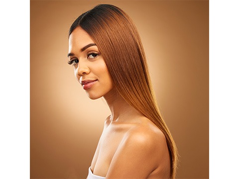Light brown with one tone hair color idea
